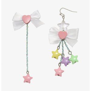Kawaii Bow and pastel star earrings